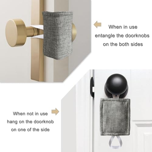 DHRUSIMI 2 Pic Silencer Quiet Door Closer Cushion Padded Door Latch Cover for Nursery Baby Light Sleepers Noise Reduced Prevent from Locking for Toddler Safety - 4 x 3 inch (Natural, Pack of 2) - Image 3