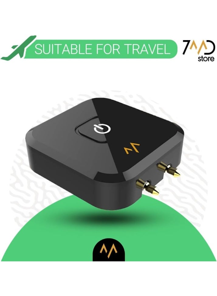 7MD Auto Bluetooth Wireless Audio Adapter & Transmitter, Dual Device Connection, 200mAh Long Lasting Battery, APTX Low Latency, Hi-Fi Sound, Portable Compact Design, Multi-Device Audio Streaming - Image 1