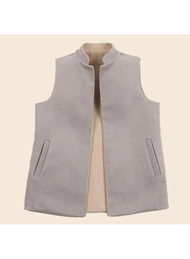 Sleeveless jacket that can be worn on either side made of gokh Warm and elegant - Image 2