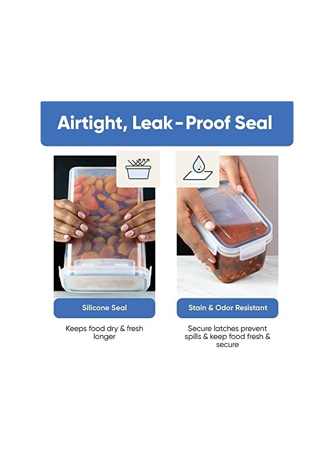 PROMASS Path Airtight Food Storage Containers Set with Lids (24 Pack) for Kitchen and Pantry Organization - BPA Free Kitchen Canisters for Cereal, Rice, Flour & Oats - Free Marker and 24 Labels - Image 4