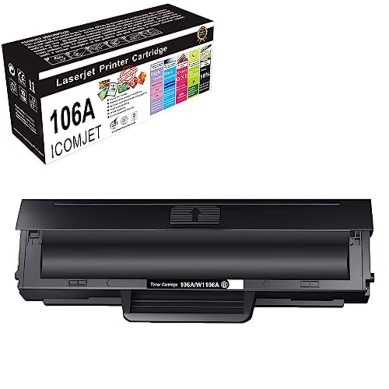 طابعات الليزر MFP: خرطوشة حبر متوافقة مع البلاستيك والأسود وعالية الإنتاجية لـ HP 106A W1106A 135a/135w/135r/137fnw/107a/107w/107r - Image 1