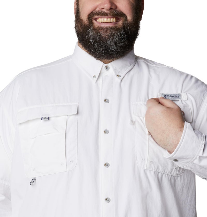 Columbia Men's Bahama II Long Sleeve Shirt, White, X-Small - Image 5