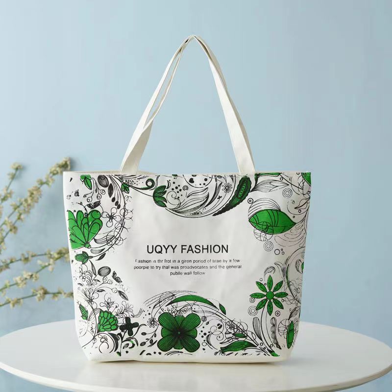Niche Casual Canvas Bag Shopping Women'S Bag Large Capacity Women'S Canvas Bag Printed Handbag - Image 4