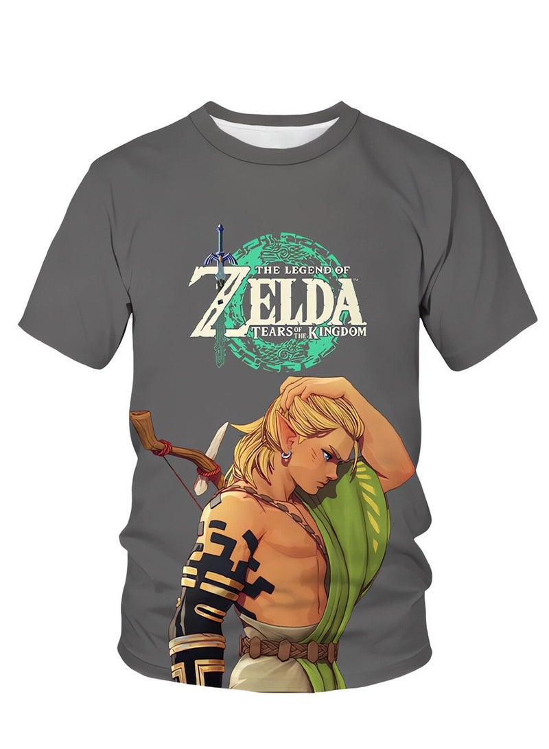 Game Zelda Breath of the Wild 3D digital printing personalized breathable children's T-shirt  - Image 1