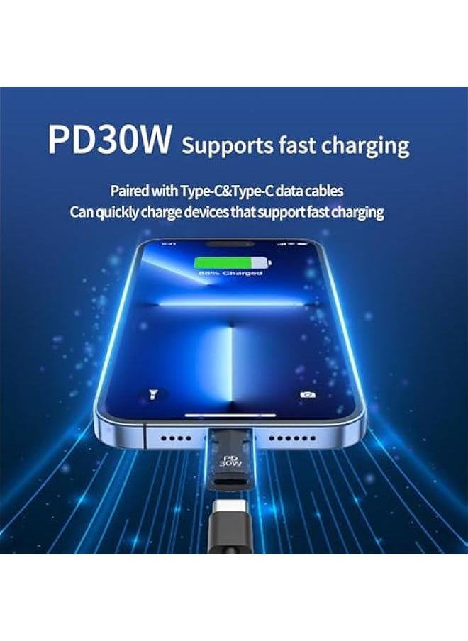 Generic - 2 PCS USB C Lightning Adapter with 30W PD Support and OTG, USB C Male to Lightning Female Converter for iPhone & iPad,Data and Audio Adapter Transfer Fast Charging (30W Charging + OTG) - Image 1