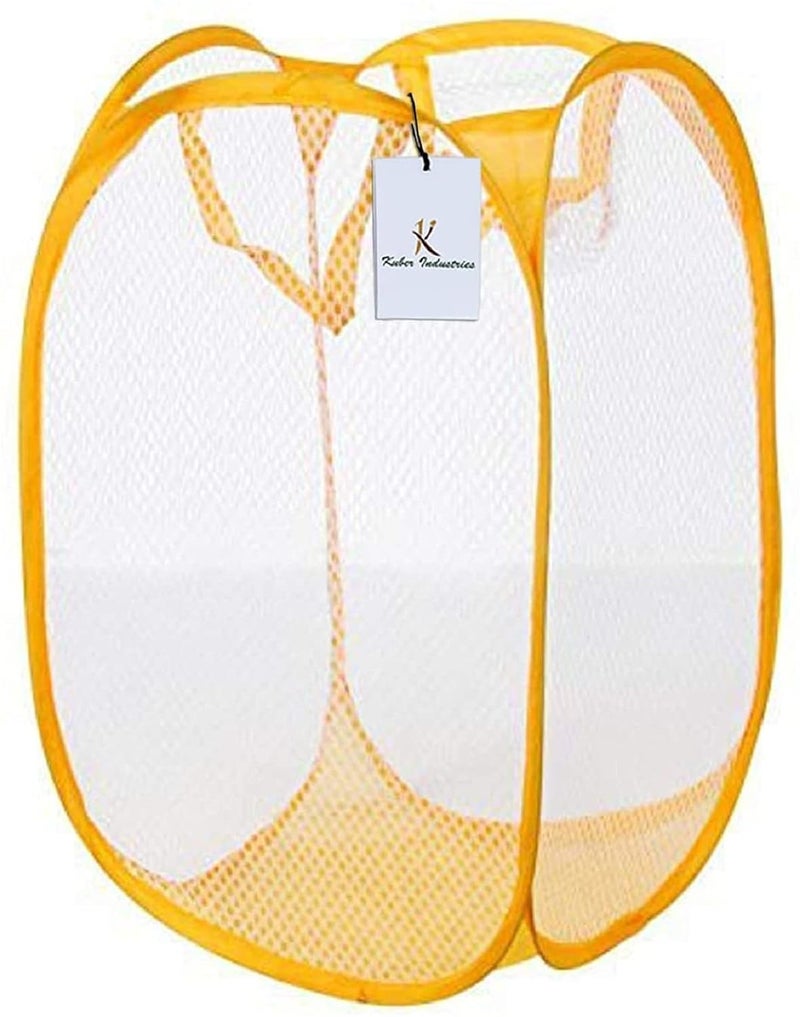 Kuber Industries Heart Home Nylon 4 Piece Mesh Laundry Basket,30Ltr (Multi) - CTHH13073,standard - Image 4