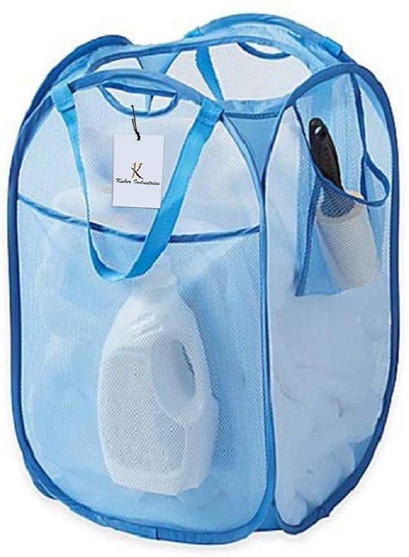 Kuber Industries Heart Home Nylon 4 Piece Mesh Laundry Basket,30Ltr (Multi) - CTHH13073,standard - Image 3