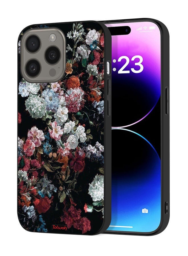 Tolwak Apple iPhone 15 Pro Max Protective Case Cover Vintage Roses - Image 1