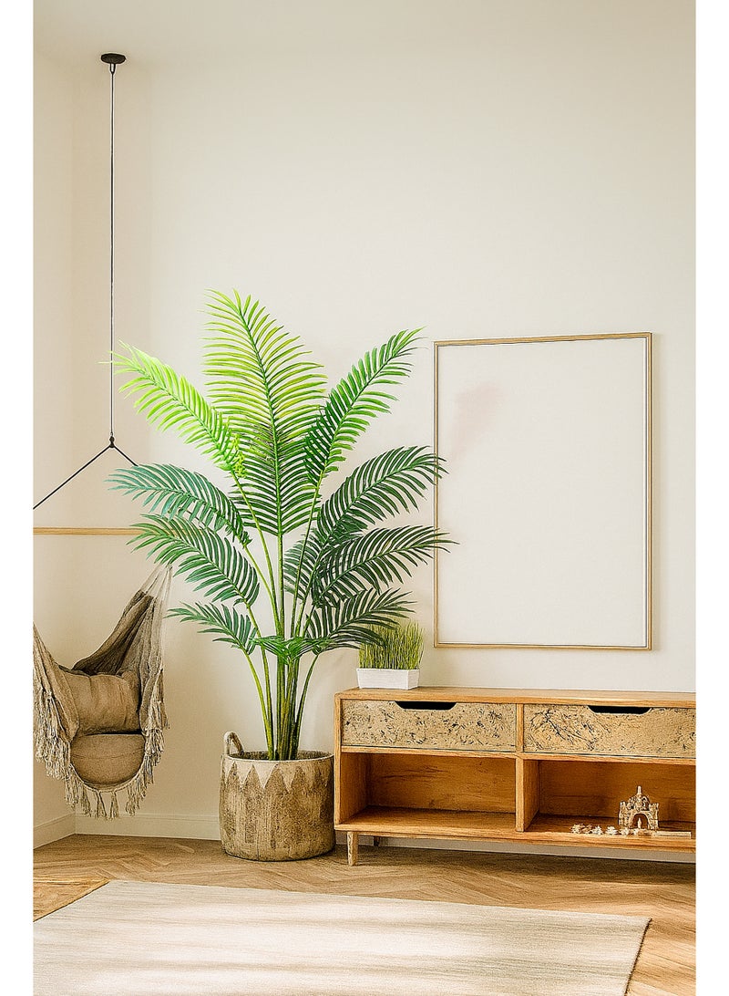 ULHYC Large Artificial Palm Tree - Realistic Silk Leaves and Bark Trunk for Home Decor, Villa Garden, Office (Indoor/Outdoor) - Image 5