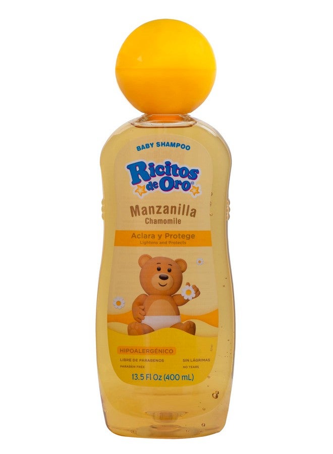 ريكيتوي دي أورو ريستوس دي أورو، شامبو للأطفال، شامبو منظف ومفتح للأطفال مع البابونج، خالٍ من البارابين، مضاد للحساسية، عبوتان، 13.5 أونصة سائلة لكل عبوة، زجاجتان - Image 2