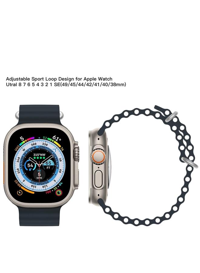 PROMASS Original Silicone Band Compatible with Apple Watch Ultra 42mm/44mm/45mm/49mm Black Color - Image 3