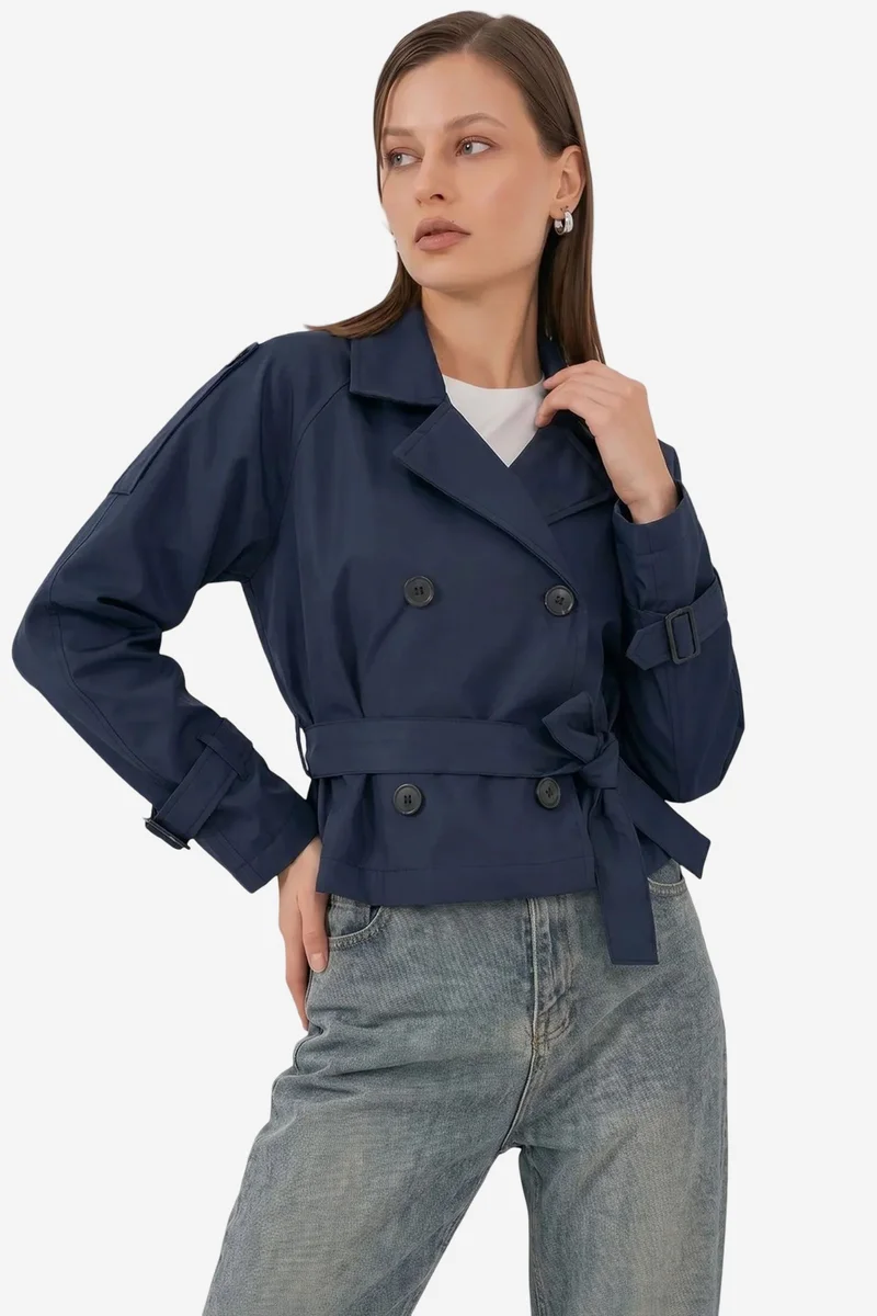 Big Dart  BDART Short Belted Trench Coat for Women | Best Price UAE