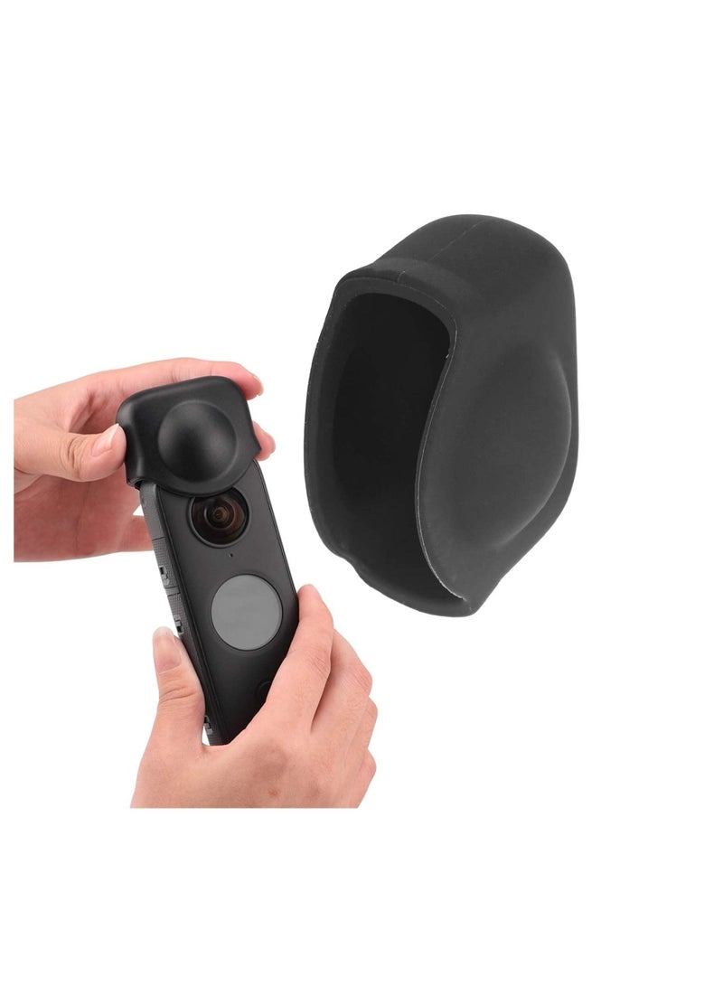Lens Cap Compact Silicone Durable Detachable Lens Protective Cap Cover Protector Replacement for Insta360 ONE X2 Action Camera/Antislip/Dropproof/Scratchproof-Black - Image 5