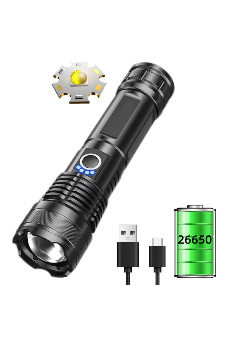 A06B 5000Mah battery High Power Strong Light Long Range LEP Flashlight USB Charging 26650 Lithium Ba