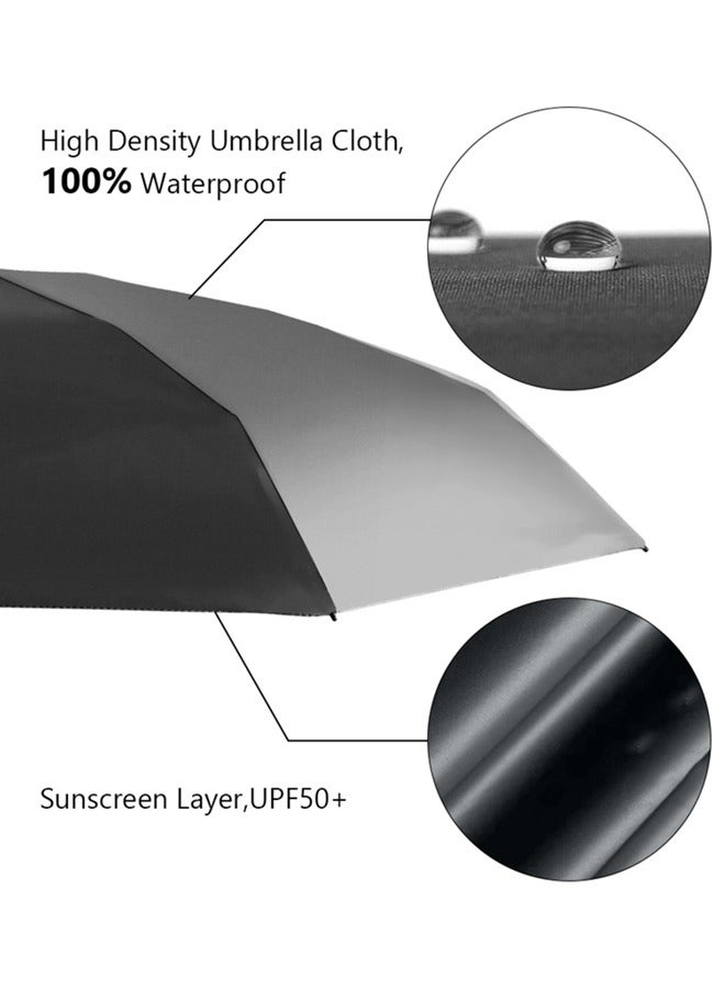 SUCITY Mini Folding Compact Umbrella with Case-Windproof Lightweight Pocket Umbrella-Rain Portable Umbrella Sun for Men and Women - Image 3