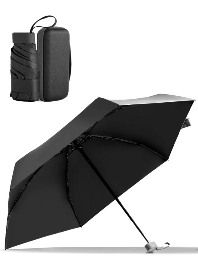 SUCITY Mini Folding Compact Umbrella with Case-Windproof Lightweight Pocket Umbrella-Rain Portable Umbrella Sun for Men and Women - Image 1
