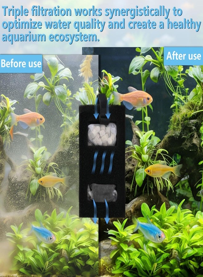 FIX ZHANG Aquarium Filter Media Set for Fluval SPEC, EVO, Betta and Flex Desktop Aquarium Series, Includes 1 Biomax Filter Media, 1 Carbon Filter Refills, 1 Foam Filter, 1 Filter Cord and 2 Cleaning Brushes - Image 5