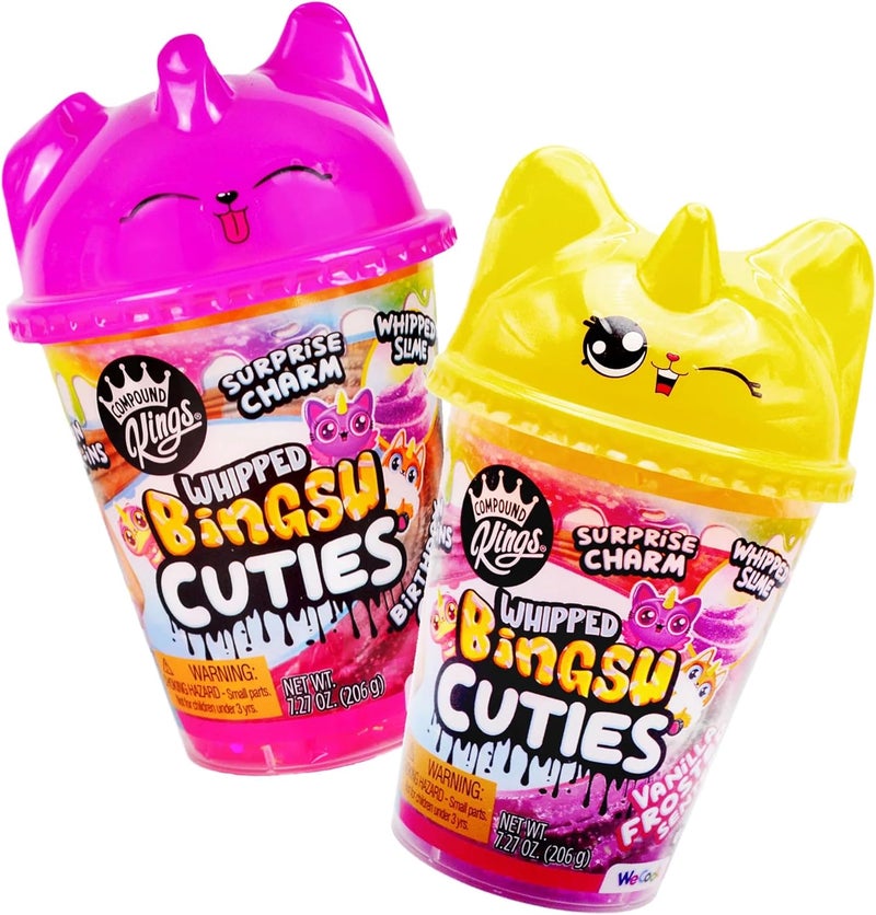 Compound Kings Whipped Bingsu Cuties with Surprise Charm Scented Slime Cup (206 g, Assorted) - Image 1