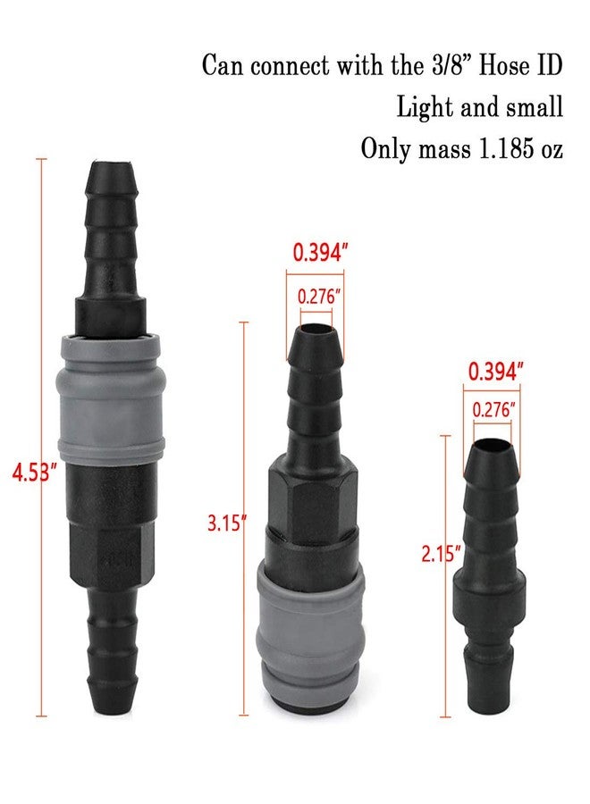 Beduan Quick Disconnect Set, Air Hose Fitting Quick Connect Coupler, 3/8" Barb Hose, Air Compressor Accessories Fitting, Industrial Type C - Image 2