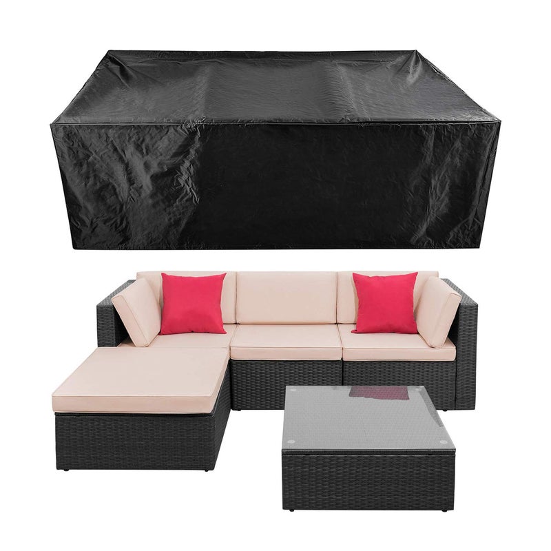 CKCLUU Patio Conversation Set Cover Patio Furniture Set Cover Outdoor Sectional Sofa Set Covers Waterproof Dining Table Chair Set Cover Heavy Duty 90 inch L x 64 inch W x 28 inch H - Image 1