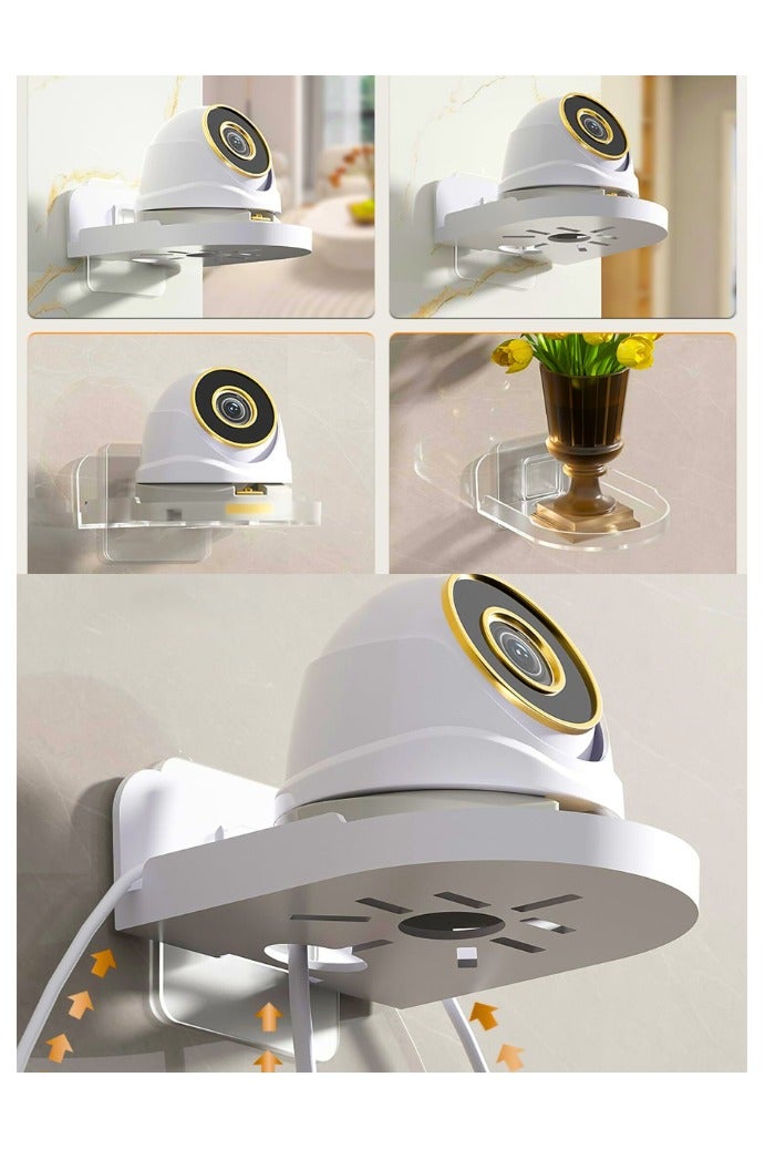 Chase Up 3 Set of Wall Shelves for Security Cameras, ABS Wall Mount Bracket for Baby Monitors, Speakers, Universal Surveillance Cameras Holder - Image 2