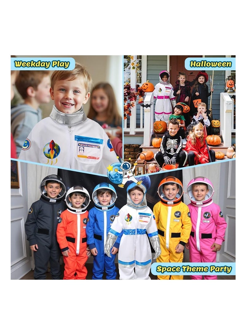 TAPIT Astronaut Costume for Kids, Kids Space Jumpsuit with Cap, Gloves and Card, Boys Girls Astronaut Pretend Dress Up Outfit Cosplay for Halloween Birthday Party - Image 5