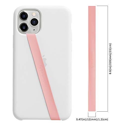 Sinjimoru Stretchable Silicone Phone Strap, Flexible and Elastic Grip Holder for iPhone & Android, Secure Phone Loops Finger Grip with Wireless Charging Support Sinji Loop Pink - Image 5