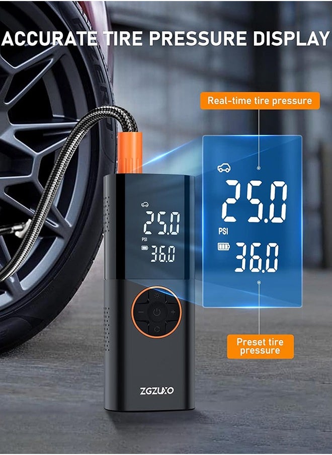 LENND Mini Car Inflator Pump Portable Air Compressor with Cigarette Lighter Cable Tire Type Air Pump for Car Motorcycle Bicycle Ball Car Accessories  - Image 2