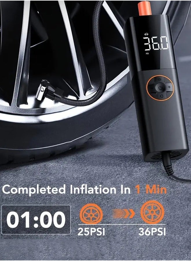 LENND Mini Car Inflator Pump Portable Air Compressor with Cigarette Lighter Cable Tire Type Air Pump for Car Motorcycle Bicycle Ball Car Accessories  - Image 4