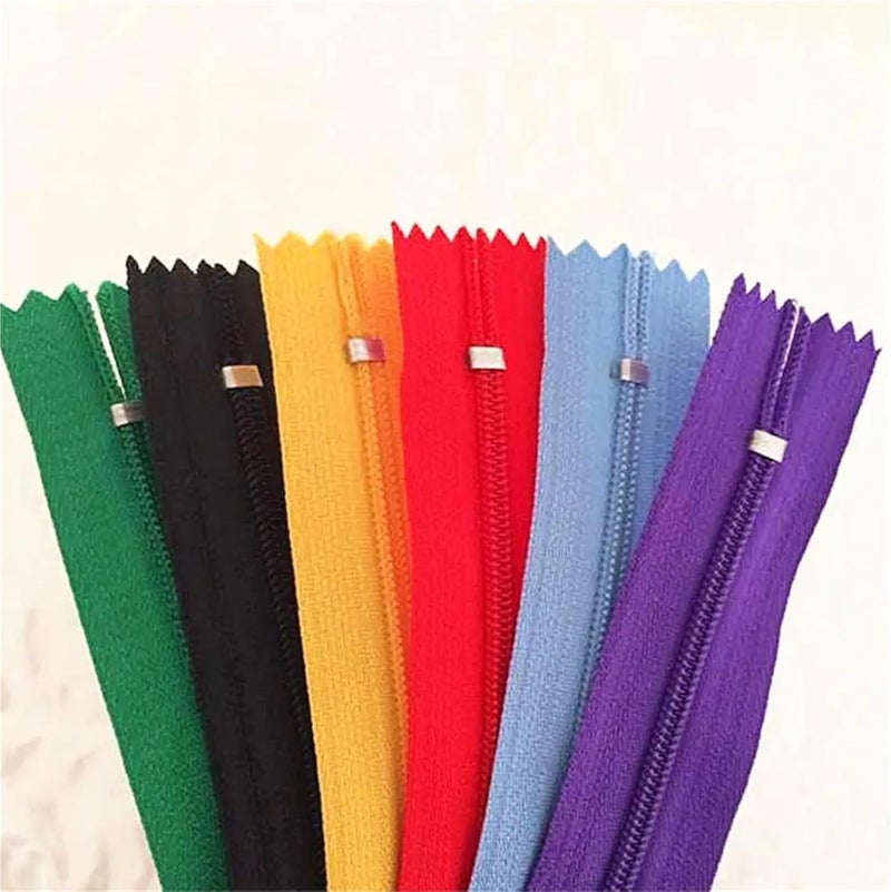 Zipper 10pcs (4/6/7/8/10/12/14/16/20/22/24 Inch) Mix Nylon Zipper Tailor Sewer(Golden,40CM_10PCS) - Image 3