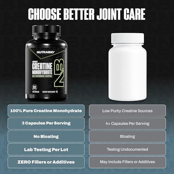 NutraBio Pure Micronized Creatine Monohydrate Capsules, Creatine Pills, Supports Bulk Muscle Energy, Recovery, and Strength - Keto Friendly, Kosher, Creatine Nutritional Supplement for Men and Women - Image 4