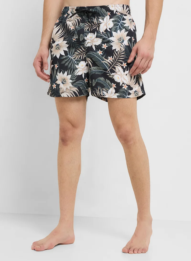 JJ Rebel by Jack & Jones Jrebhawaii Swim Print Short