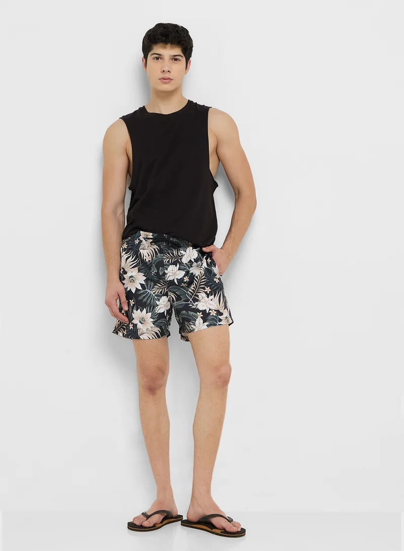 JJ Rebel by Jack & Jones Jrebhawaii Swim Print Short