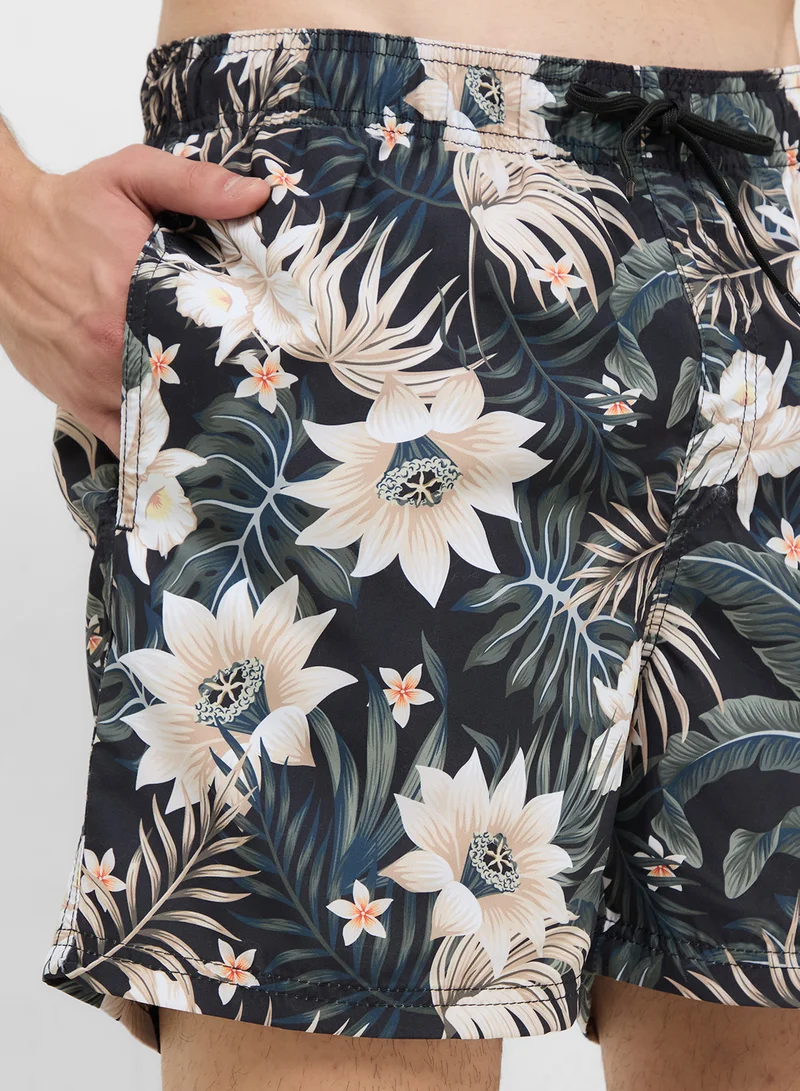 JJ Rebel Jrebhawaii Swim Print Short