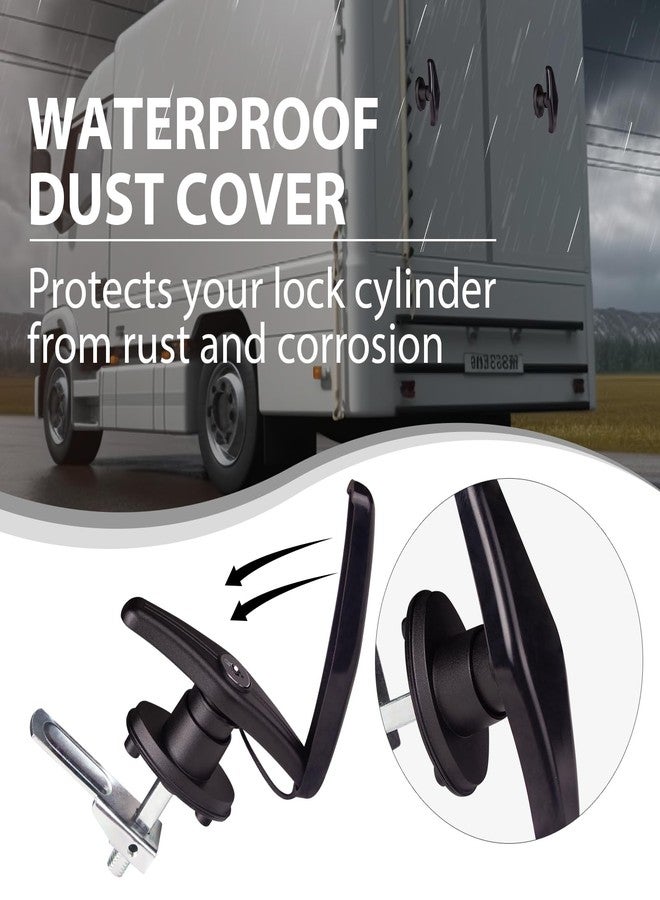 Hurrikom Truck Topper Fastener Heavy Duty T-Handle Lock for Leer/Snugtop Camper Shell - Universal Replacement Locking Handles with Keys, Secure Truck Cap Clamps & Tailgate Lock Accessories - Image 4