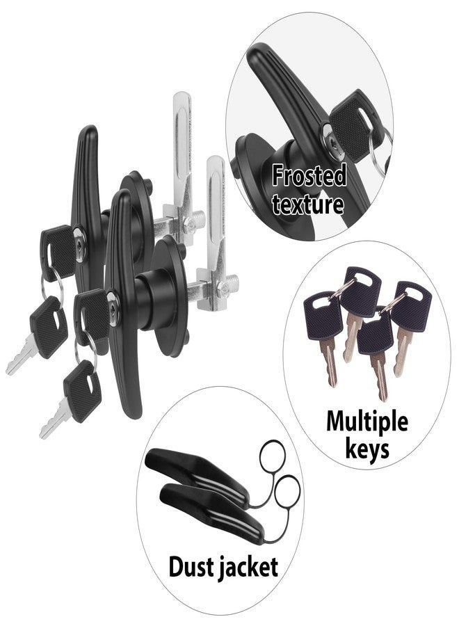 Hurrikom Truck Topper Fastener Heavy Duty T-Handle Lock for Leer/Snugtop Camper Shell - Universal Replacement Locking Handles with Keys, Secure Truck Cap Clamps & Tailgate Lock Accessories - Image 3