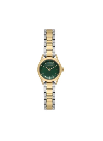 U.S. Polo Assn. Stile Green Dial Stainless Steel Bracelet Analog Watch for Women, 20.5mm