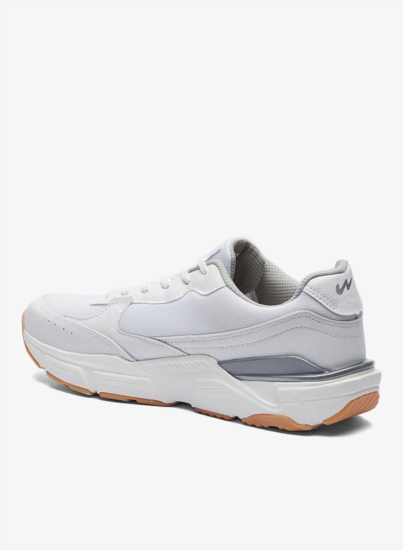 CAMPUS Men’s All-White Sneakers – Stylish Comfort Shoes with Contrast Sole - Image 2