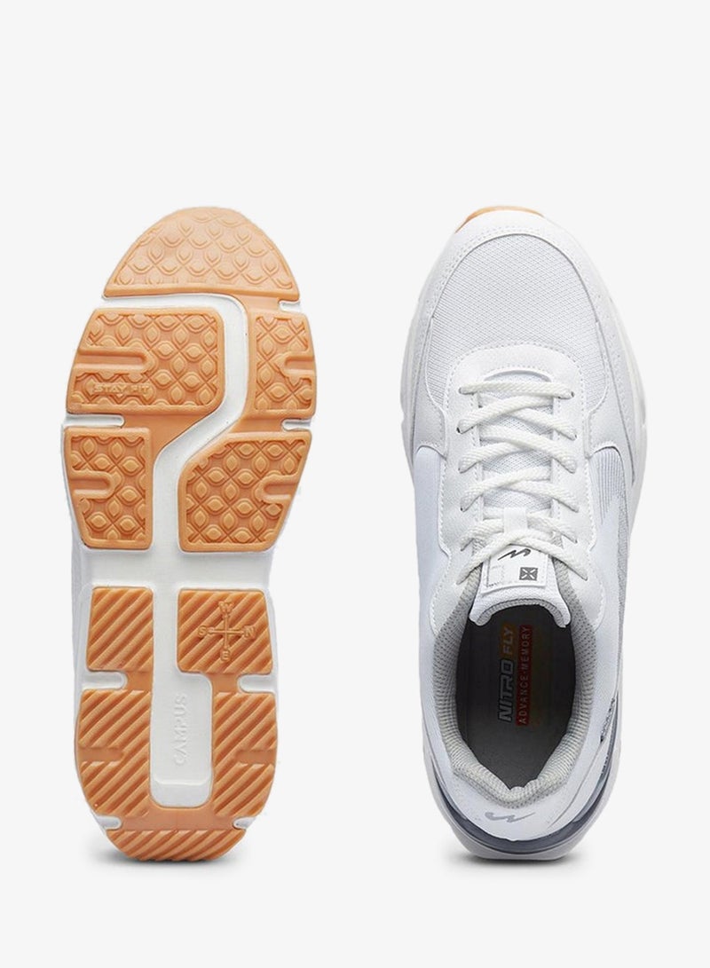 CAMPUS Men’s All-White Sneakers – Stylish Comfort Shoes with Contrast Sole - Image 5