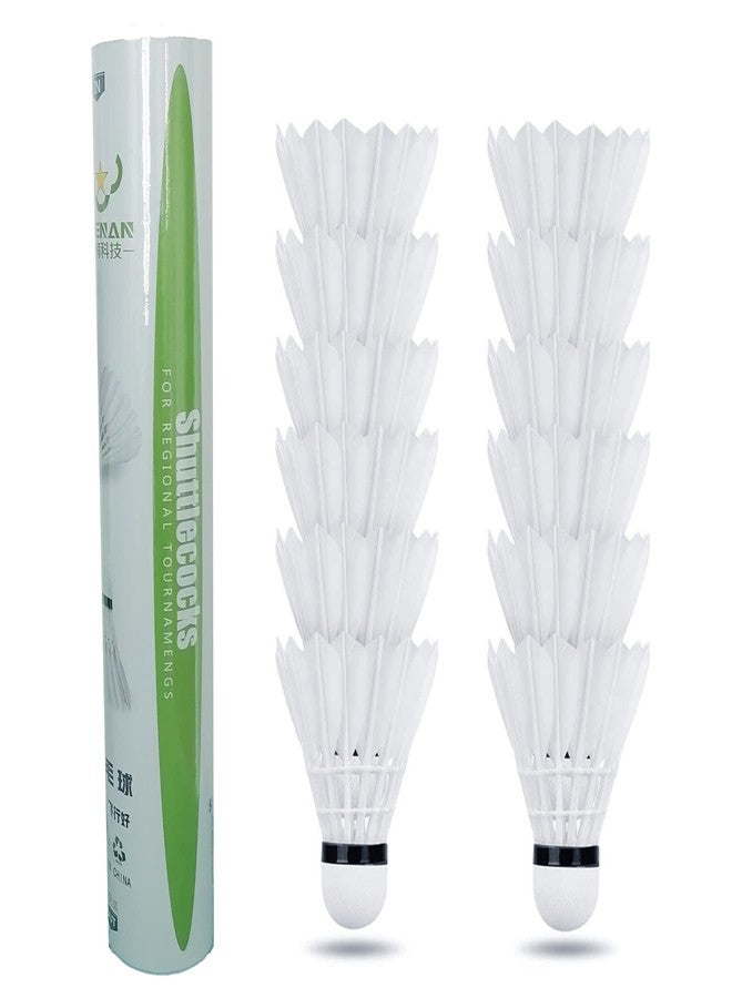 ZHENAN 12 or 6 Pack Nylon Badminton Shuttlecocks Badminton Birdie Balls with Great Stability and Durability,Shuttlecock Indoor Outdoor Sports Hight Speed Training (2) - Image 1