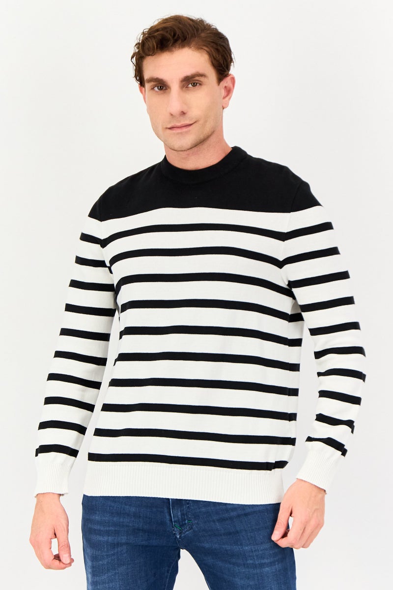 Celio سويت شيرت رجالي بياقة دائرية مخطط، متعدد الألوان - Image 1