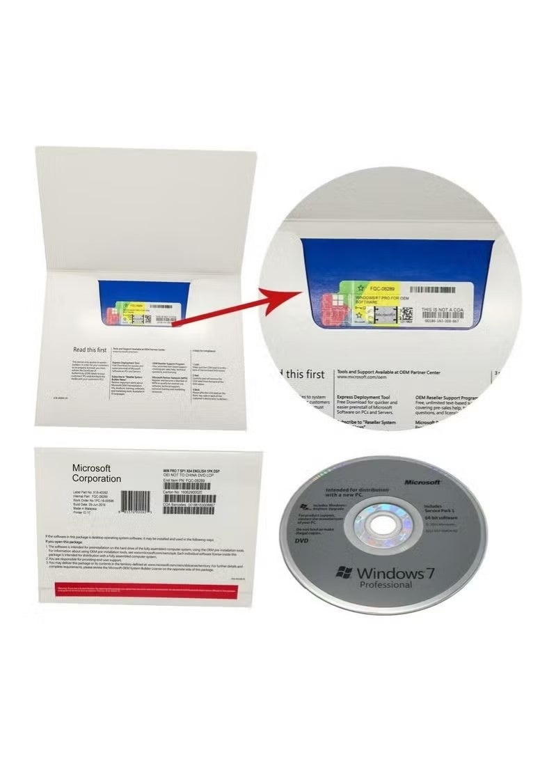 NH ​ Windows 7 Professional 64-Bit English OEM DVD with Activation Key | Genuine One-Time License - Image 4