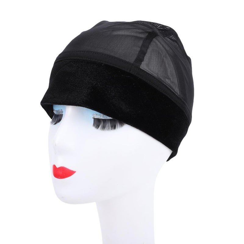 Soft Wide Wig Grip Headband Non Slip Secure Fit 2 in 1 for Chemotherapy Patients Breathable Mesh Cap for Full Lace Wigs (Black) - Image 4
