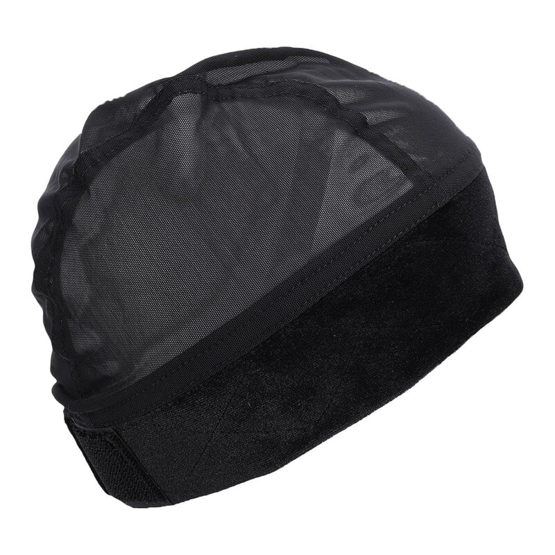 Soft Wide Wig Grip Headband Non Slip Secure Fit 2 in 1 for Chemotherapy Patients Breathable Mesh Cap for Full Lace Wigs (Black) - Image 1