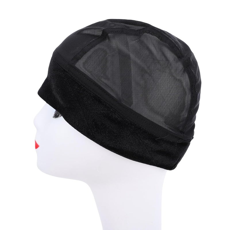 Soft Wide Wig Grip Headband Non Slip Secure Fit 2 in 1 for Chemotherapy Patients Breathable Mesh Cap for Full Lace Wigs (Black) - Image 3