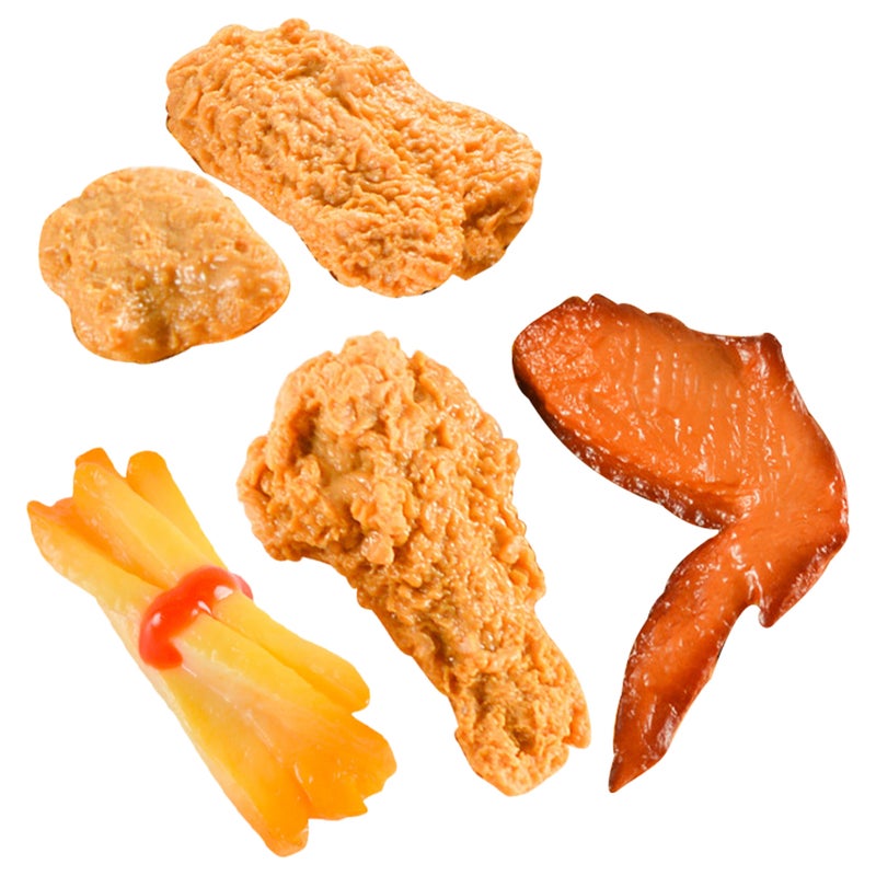 5Pcs Fake Food Models Simulated Fried Food Realistic Small Fried Snack Photoing Accessory - Image 1