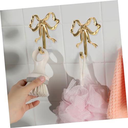 Parliky Bow Hook Single Hanger Gold Coat Hooks Bow Shaped Wall Hook Wall Hanging Coat Hook Bathroom Wall Hook - Image 4