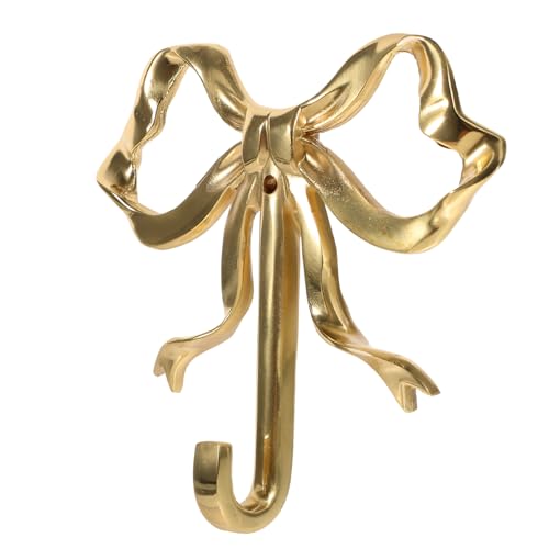 Parliky Bow Hook Single Hanger Gold Coat Hooks Bow Shaped Wall Hook Wall Hanging Coat Hook Bathroom Wall Hook - Image 1