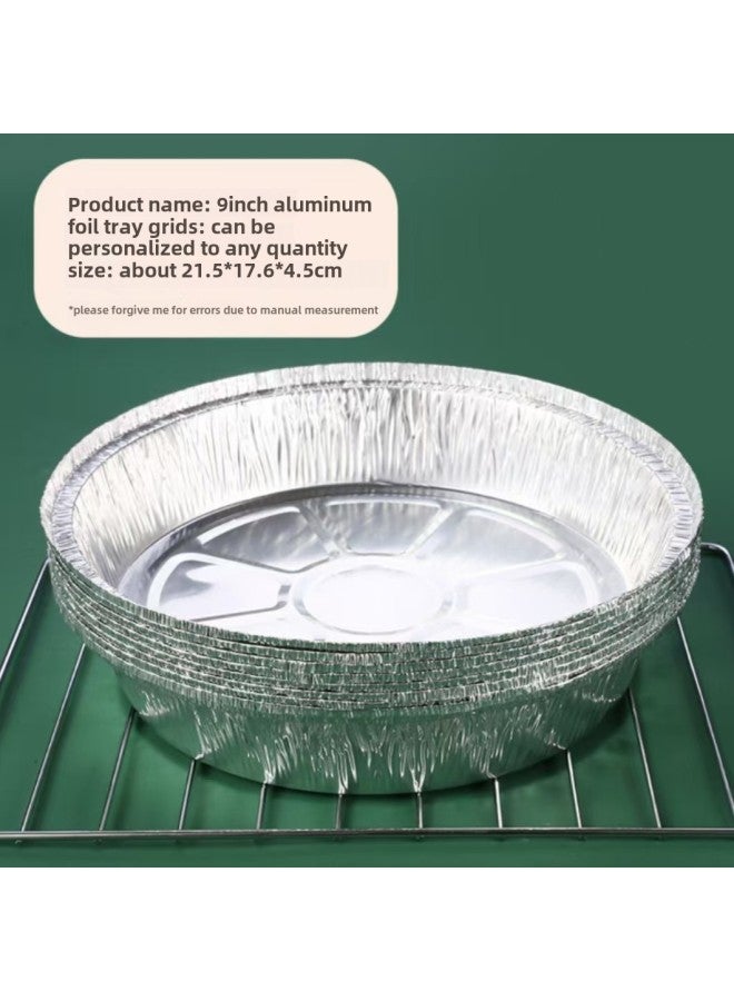 Special Tin Paper Plate For Air Fryer Disposable Baking Aluminum Foil Lunch Box Food Oil-Proof Round Bowl Aluminum Foil Bowl-Color:Thickened Tinfoil Plate-Specifications:9inch Pack Of 20 Tinfoil Plates - Image 1