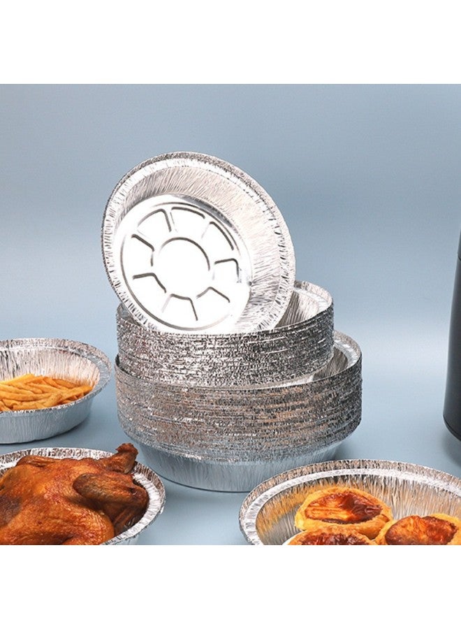 Special Tin Paper Plate For Air Fryer Disposable Baking Aluminum Foil Lunch Box Food Oil-Proof Round Bowl Aluminum Foil Bowl-Color:Thickened Tinfoil Plate-Specifications:9inch Pack Of 20 Tinfoil Plates - Image 5